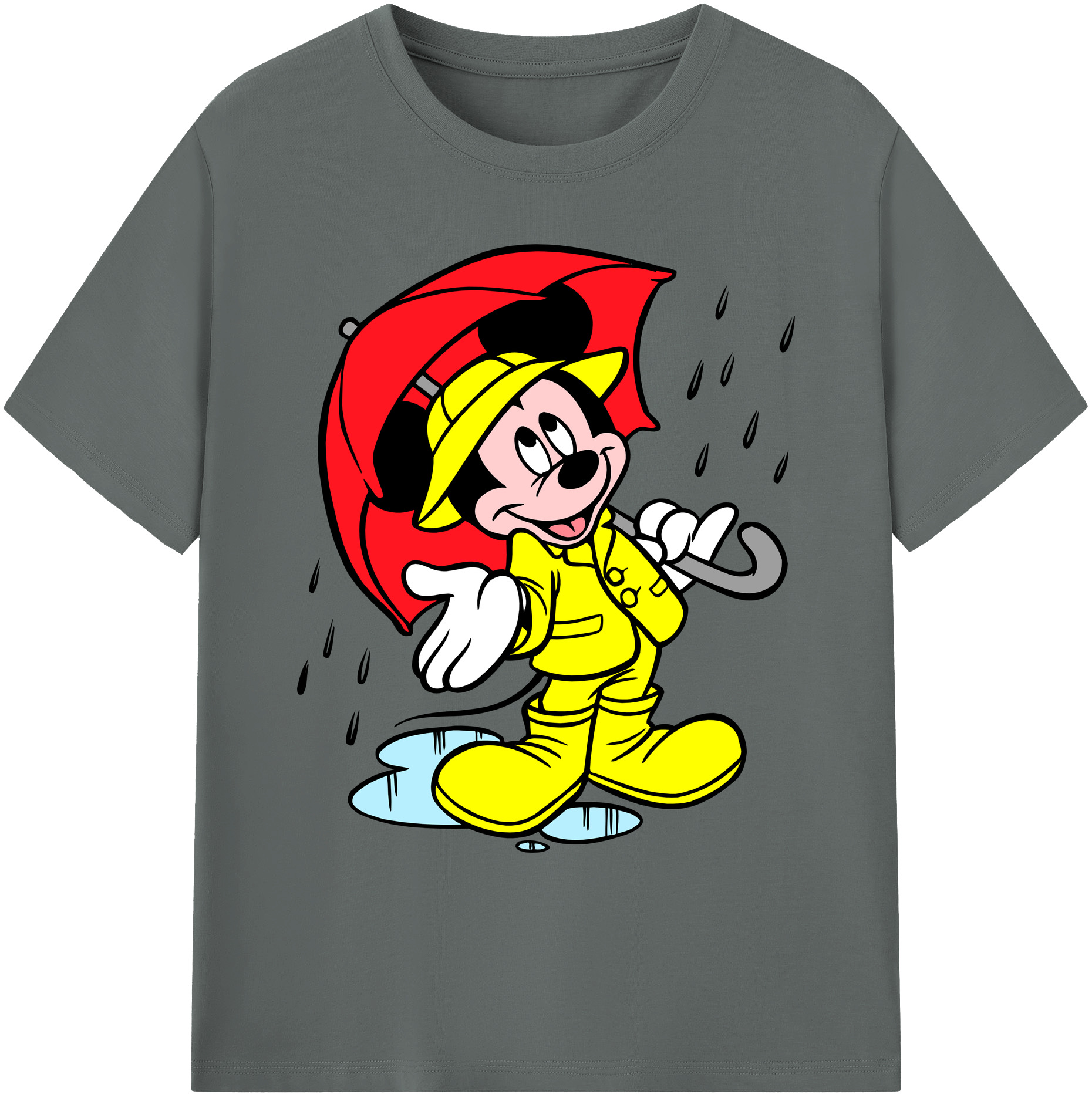 ミッキーマウス Mickey Mouse 綿100％ メンズ半袖Tシャツ｜肌触りやわらか＆通気性
